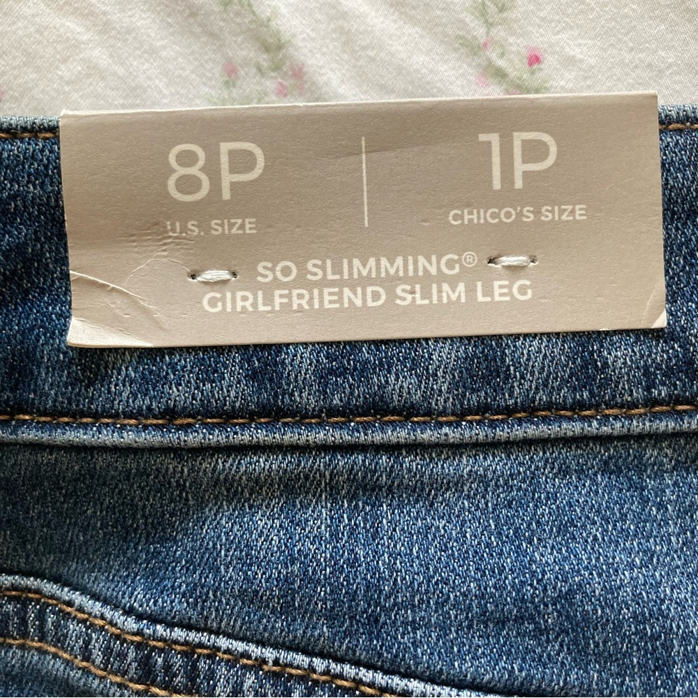 Chico's Girlfriend Slim Leg Crop Denim Jeans | NWT - Picture 9 of 10